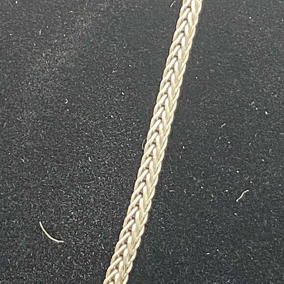 16” sterling silver 925 India wheat chain with spring lock clasp 2mm - Picture 6 of 13